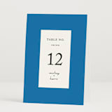 "Swirl Frame" - Table Numbers in Cobalt by mo kelley - Folded