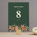 "Bridal Bouquet" - Table Numbers in Verde by Kindred Fields - Front