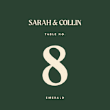 "Bridal Bouquet" - Table Numbers in Verde by Kindred Fields - Detail