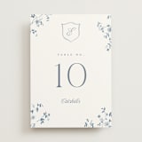 "Wildflower Corners" - Table Numbers in Bluebell by Everett Paper Goods - Front