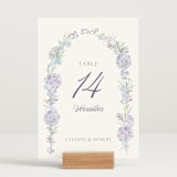 "Hydrangea" - Table Numbers in Toscana by Claudia Orengo - Displayed (stand not included)