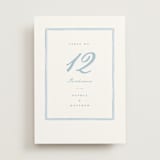 "Bow Frame" - Table Numbers in Lagoon by Leah Bisch - Front
