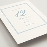 "Bow Frame" - Table Numbers in Lagoon by Leah Bisch - Detail