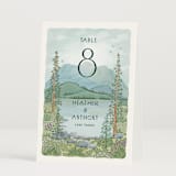 "Sierra" - Table Numbers in Spruce by Paper Sun Studio - Folded