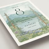 "Sierra" - Table Numbers in Spruce by Paper Sun Studio - Detail