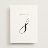 "Classic & Timeless" - Table Numbers in Obsidian by Lucrecia Caporale - Front