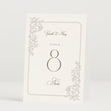 "vintage flourishes" - Table Numbers in Natural by BR Designs - Folded