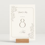 "vintage flourishes" - Table Numbers in Natural by BR Designs - Displayed (stand not included)