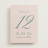 "Whimsical Hand Illustrated Crest" - Table Numbers in Peony by Jackie Crawford - Front