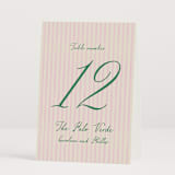 "Whimsical Hand Illustrated Crest" - Table Numbers in Peony by Jackie Crawford - Folded