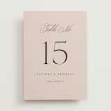 "Arch Monogram" - Table Numbers in Dusty Rose by Kelly Schmidt - Front