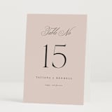 "Arch Monogram" - Table Numbers in Dusty Rose by Kelly Schmidt - Folded