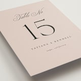 "Arch Monogram" - Table Numbers in Dusty Rose by Kelly Schmidt - Detail