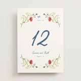 "Wildflower Romance" - Table Numbers in Ivory by frau brandt - Front