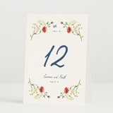 "Wildflower Romance" - Table Numbers in Ivory by frau brandt - Folded