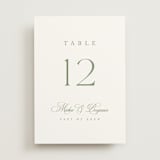 "Chic Script" - Table Numbers in Garden by Kelly Schmidt - Front