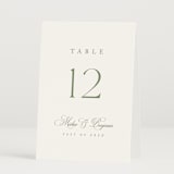 "Chic Script" - Table Numbers in Garden by Kelly Schmidt - Folded