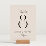 "Sibonie" - Table Numbers in Ivory by Melanie Kosuge - Displayed (stand not included)