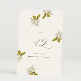 "Limelight" - Table Numbers in Linen by Olivia Kanaley Inman - Folded