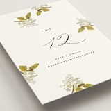 "Limelight" - Table Numbers in Linen by Olivia Kanaley Inman - Detail