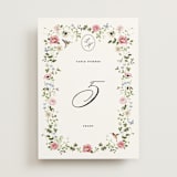 "Ornate" - Table Numbers in Peony by Sarah Knight - Front