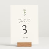 "Palm Monogram" - Table Numbers in Leaf by Olivia Raufman - Displayed (stand not included)