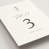 "Palm Monogram" - Table Numbers in Leaf by Olivia Raufman - Detail