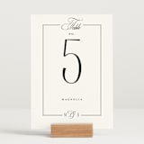 "Black Tie Elegance" - Table Numbers in Tuxedo by Nicoletta Savod - Displayed (stand not included)