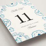 "Almafi" - Table Numbers in Cerulean by Itsy Belle Studio - Detail