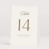 "Classic decorum" - Table Numbers in Golden by Stacey Meacham - Folded
