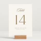 "Classic decorum" - Table Numbers in Golden by Stacey Meacham - Displayed (stand not included)