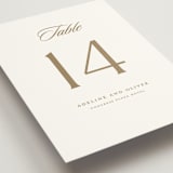 "Classic decorum" - Table Numbers in Golden by Stacey Meacham - Detail