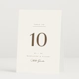 "Whimsy" - Table Numbers in Latte by Cara Scott - Folded