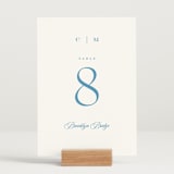 "Gwenyth" - Table Numbers in Neptune by Kristie Kern - Displayed (stand not included)