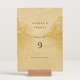 "Silhouette" - Table Numbers in Sunrise by Lindsay Megahed - Displayed (stand not included)