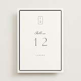 "Stripe Bevel" - Table Numbers in Salt by Amy Kross - Front