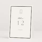 "Stripe Bevel" - Table Numbers in Salt by Amy Kross - Folded