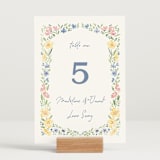 "Meadow Whisper" - Table Numbers in Meadow by Petra Kern - Displayed (stand not included)
