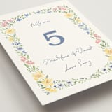 "Meadow Whisper" - Table Numbers in Meadow by Petra Kern - Detail