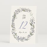 "Forget Me Nots" - Table Numbers in Violet by Jenna Holcomb - Folded
