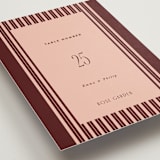 "Museum" - Table Numbers in Burgundy by Nazia Hyder - Detail