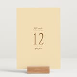 "Classic and Floral" - Table Numbers in Bark by Jen Ramsey - Displayed (stand not included)