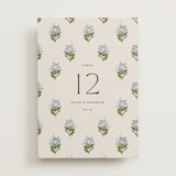 "Blockprint" - Table Numbers in Almond by Olivia Kanaley Inman - Front