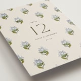 "Blockprint" - Table Numbers in Almond by Olivia Kanaley Inman - Detail