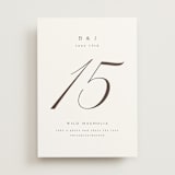 "Side by Side" - Table Numbers in Tuxedo by Orasie - Front