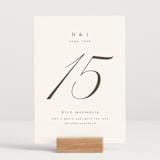 "Side by Side" - Table Numbers in Tuxedo by Orasie - Displayed (stand not included)