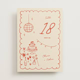 "Party On!" - Table Numbers in Sangria Spark by Zove Ahhh - Front