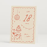 "Party On!" - Table Numbers in Sangria Spark by Zove Ahhh - Folded