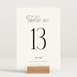 "Terra" - Table Numbers in Snow by Pixel and Hank - Displayed (stand not included)