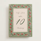 "Wedding Tapestry" - Table Numbers in Coral Fern by Chris Griffith - Front